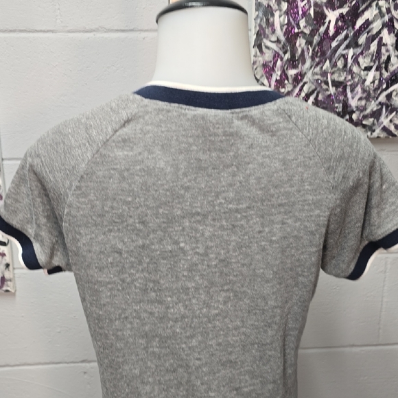 5th & Ocean Gray And Royal Blue Brewers V-Neck Tee - Picture 8 of 10